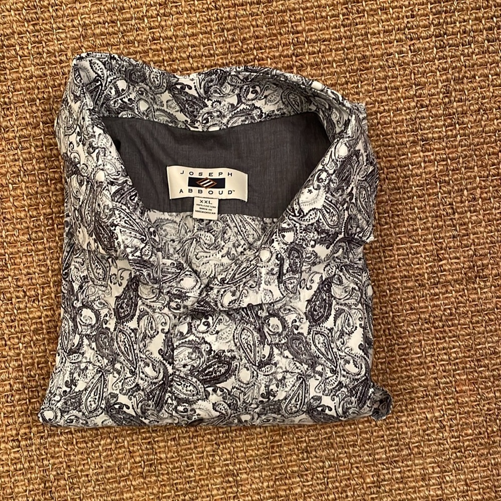 Joseph Abboud Paisley Print Dress Shirt XXL 100% Cotton